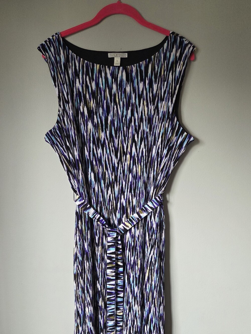 Muli-colored Sleeveless Knee-length Dress
